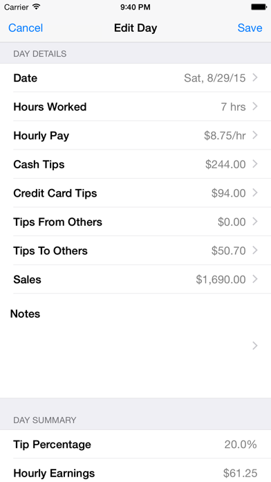 Screenshot #3 pour Tip Sheet Lite