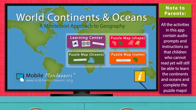 World Continents and Oceans - Geography by Mobile Montessori(圖5)-速報App