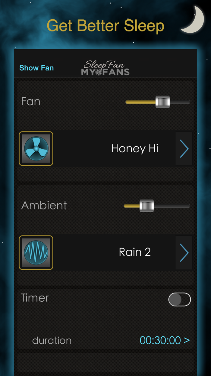 SleepFan MyFans - Sleep Aid with Recorder