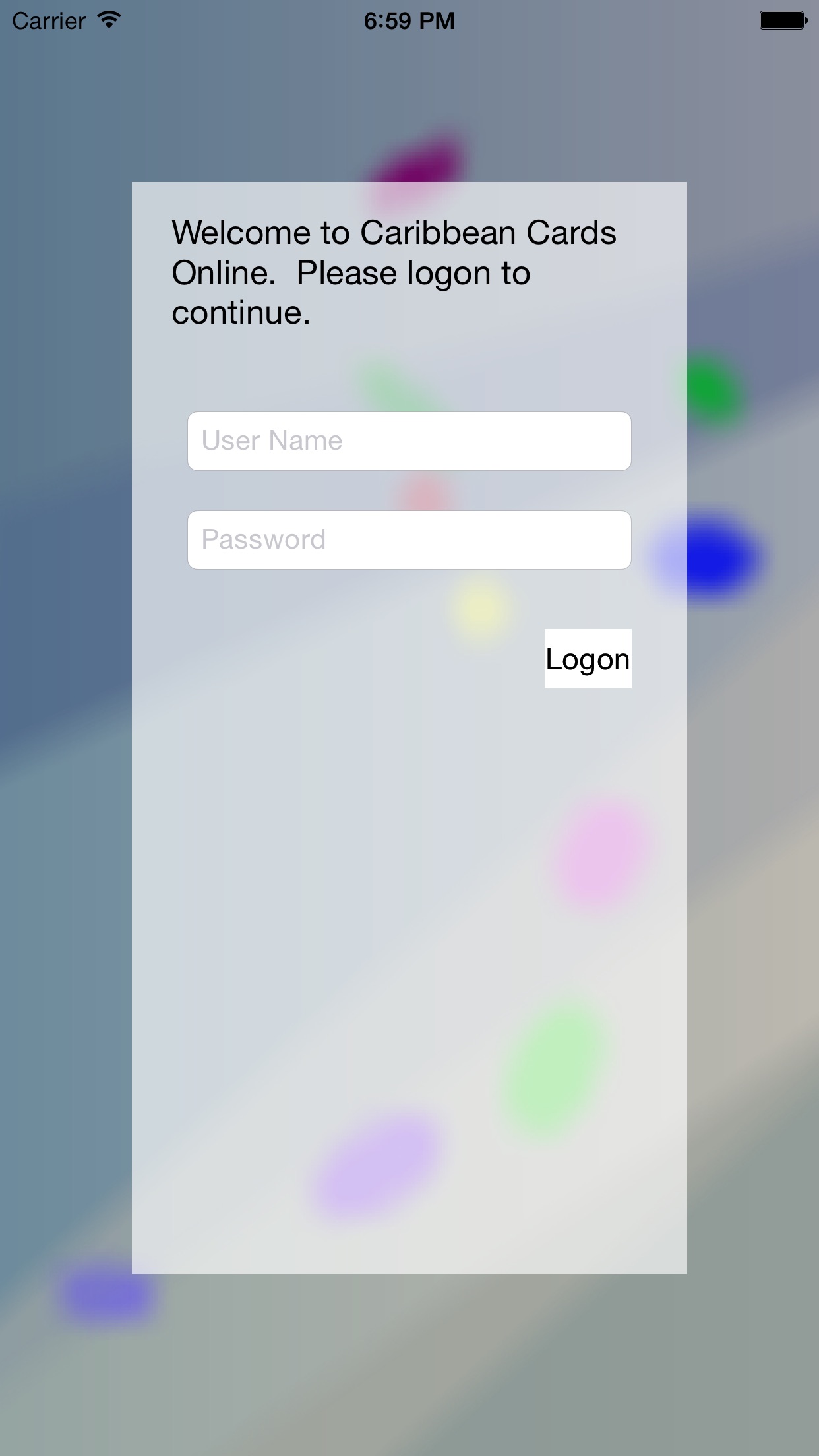 Screenshot 1 of Caribbean Cards Mobile