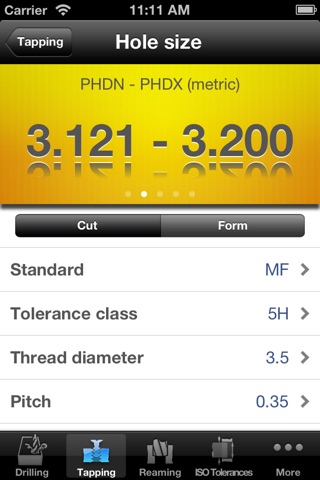 Drilling & Tapping Calculator screenshot 3