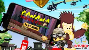 Gorilla And Banana Monkey Game 2016 screenshot #1 for iPhone