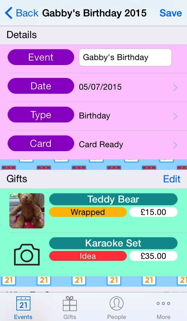 Gift List Free - Present and Card Planner for every Occasion
