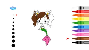 Kids Coloring Mermaid screenshot #5 for iPhone