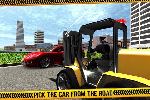 Police Forklift vs Car Traffic screenshot 2