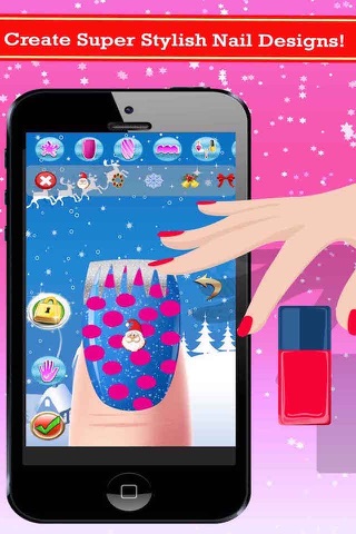 Aaah! Holiday Nails Art Beauty Gallery-Christmas Nail Manicure & Paint Game screenshot 4