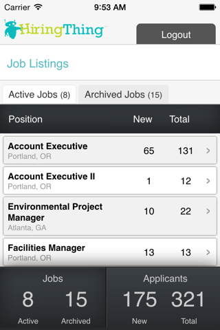 HiringThing screenshot 2