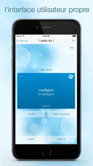 Capture d'écran de Cards On The Go: Mots App De Mémorisation D'une Langue étrangère sur iPhone 3