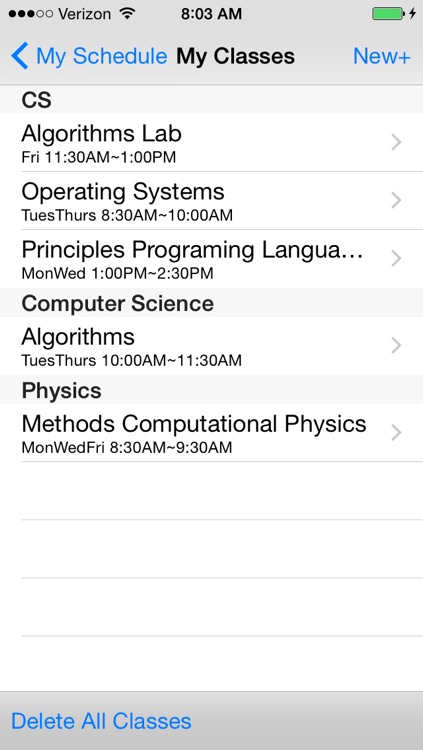 My Classes (Visualize!)