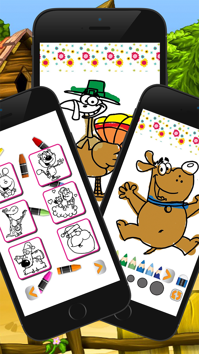 cartoon coloring page and book for kid