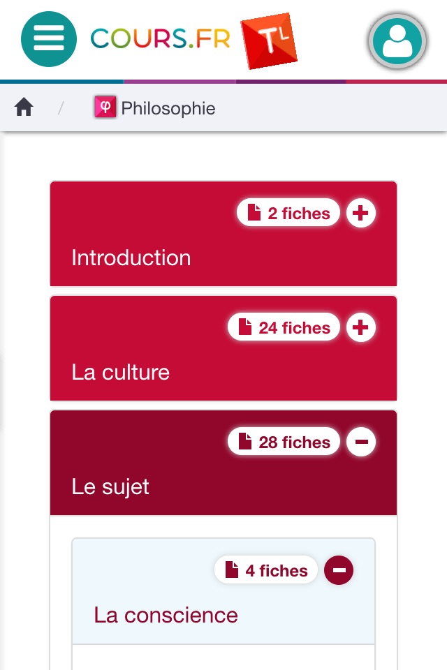 Cours.fr TL screenshot 2