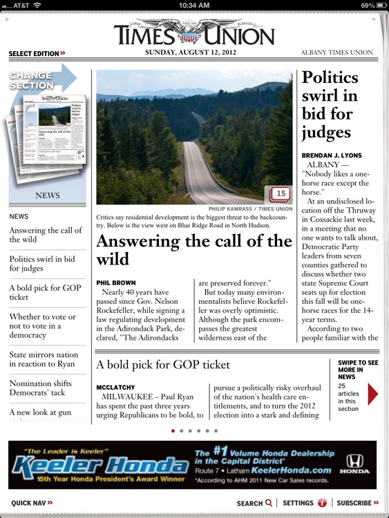 Albany Times Union for iPad