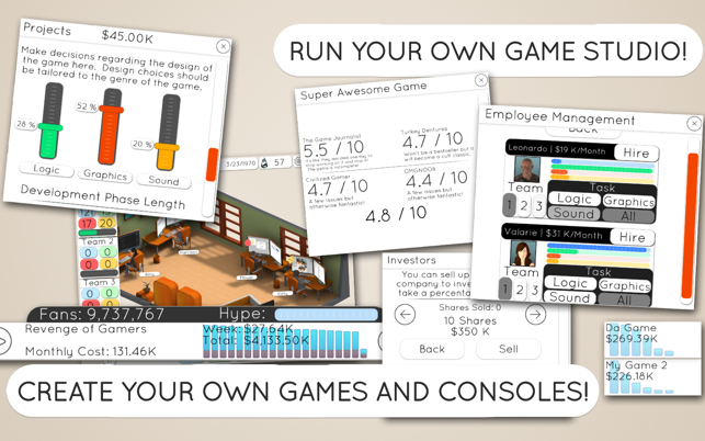 Game Studio Tycoon 2: Next Gen Developer(圖2)-速報App