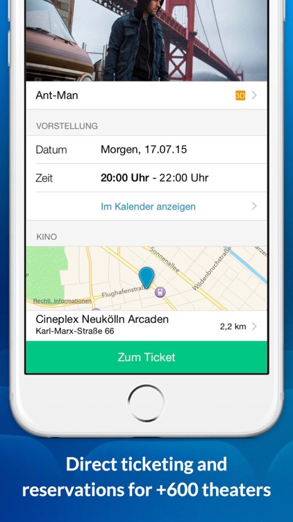 CINEPASS Showtimes & Ticketing App - all theaters, movies and trailers at a glance.