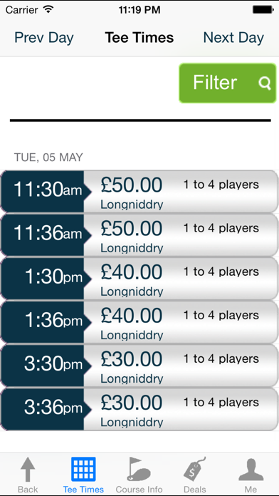 Screenshot #2 pour Scotland's Golf Coast Tee Times