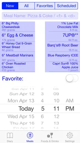 Game screenshot Meals Diary hack