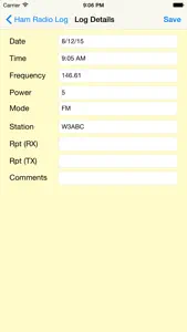 Ham Radio Log screenshot #1 for iPhone