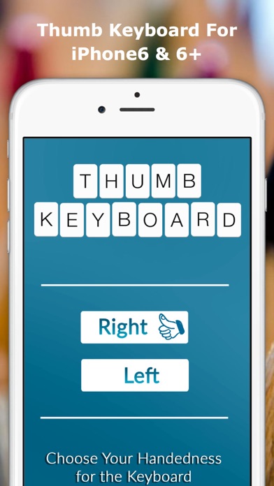 Screenshot #1 pour Thumb Keyboard - Single Thumb Keyboard to easy typing