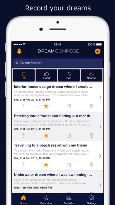 Screenshot #1 pour Rêve Compose - Enregistrez vos rêves