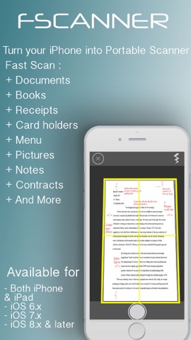 fScanner HD - Fast Scan documents, books, receiptsのおすすめ画像1