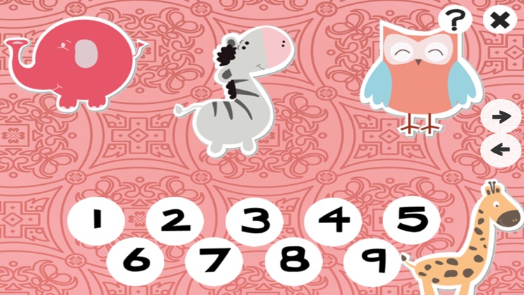 Animal counting game for babies: Learn to count the numbers with baby stuff