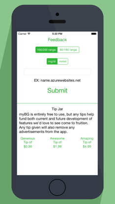 myBG – a Continuous Glucose Monitor Viewer screenshot 1
