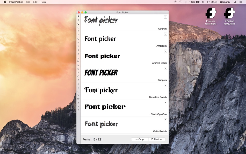 Font picker for Mac OS X - 1.45 - (macOS)