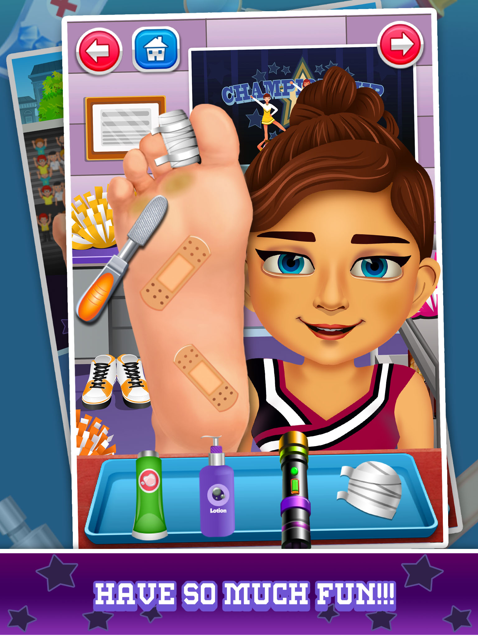 Cheerleader Foot Doctor & High School Salon Makeover