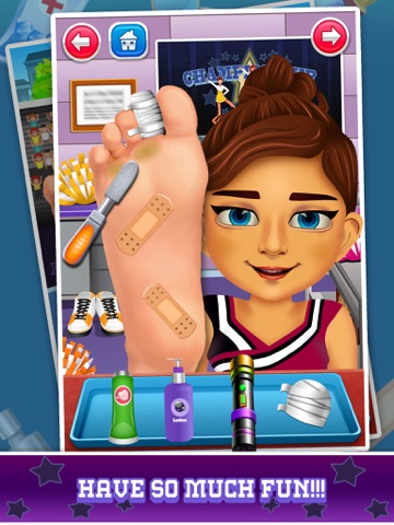 Cheerleader Foot Doctor & High School Salon Makeover iPad screenshot