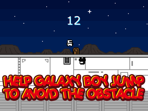 Screenshot #4 pour Galaxy Boy Black & White - 8 Bit Spaceman Bouncy Fever