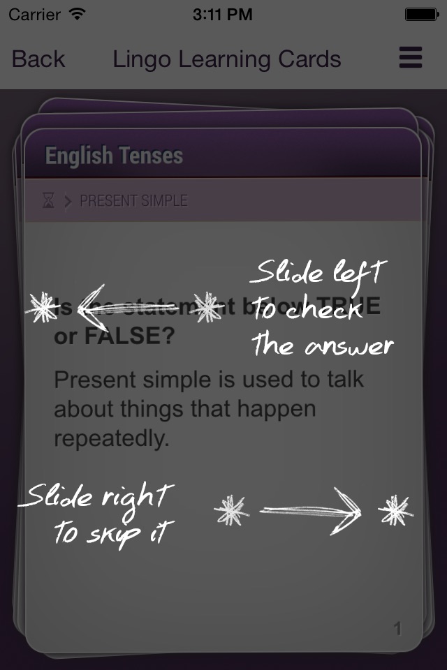 Learn English Tenses Easily with Lingo Learning Memo Cards screenshot 2