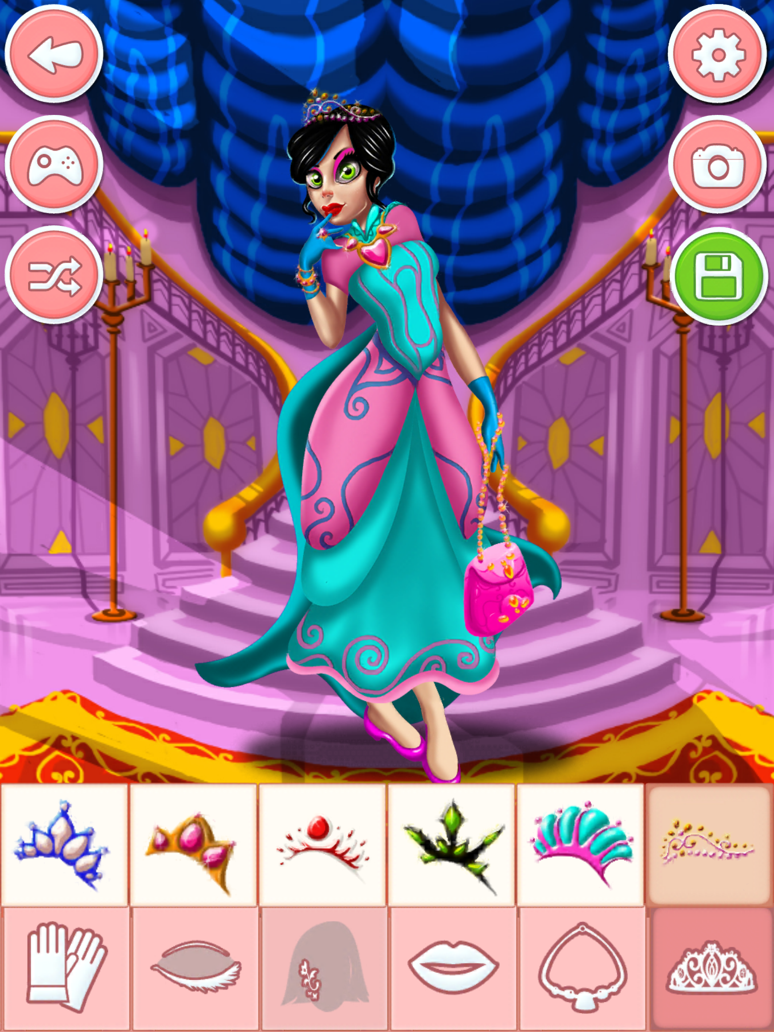Princess dress-up games - girls make up salon screenshot 9
