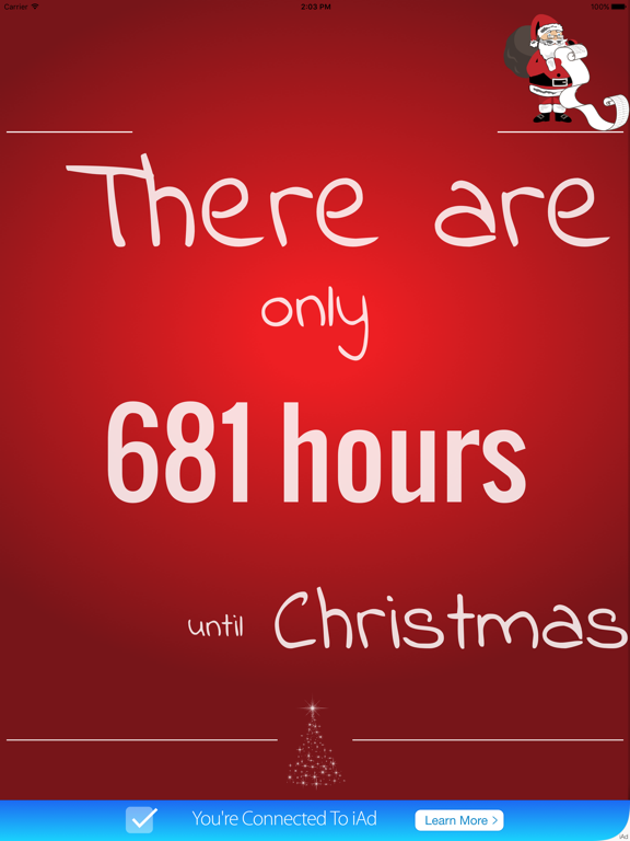 Christmas Countdown iPad screenshot