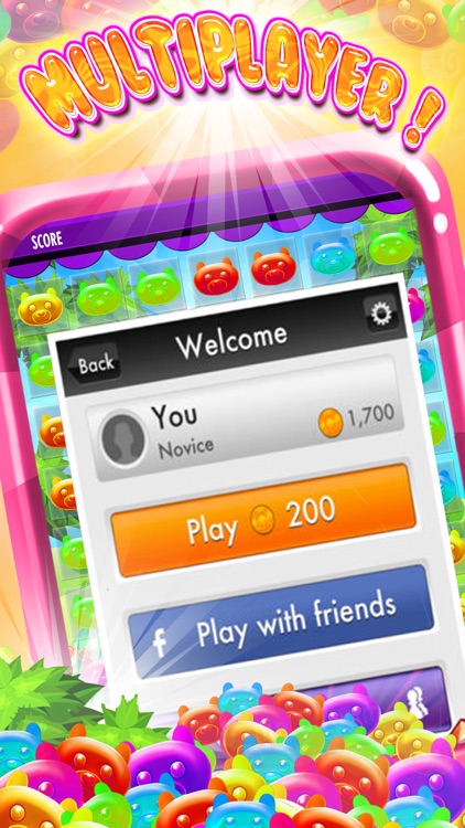 Candy Gummy Bears Match-3 - drop the yummy kids game mania hd free screenshot-3