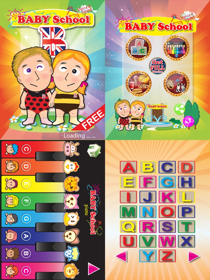 Baby School Free for iPad - English Flash Card, Voice & Sound Card, Piano, Words Card - 1.5 - (iOS)
