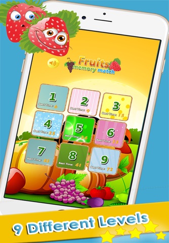 Fruits Memory Match : Brain Training Game For Kids screenshot 2