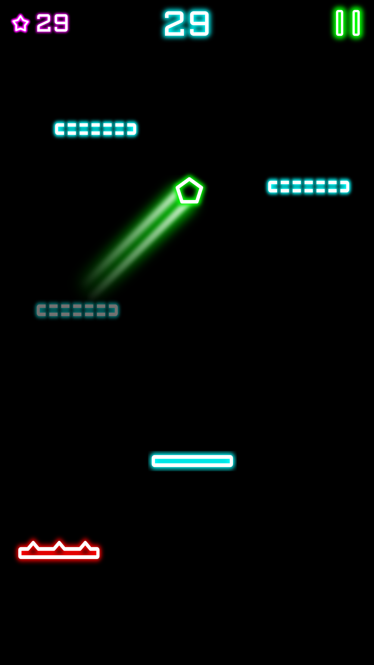 Rock Bounce jump on various types of glowing platforms screenshot 3