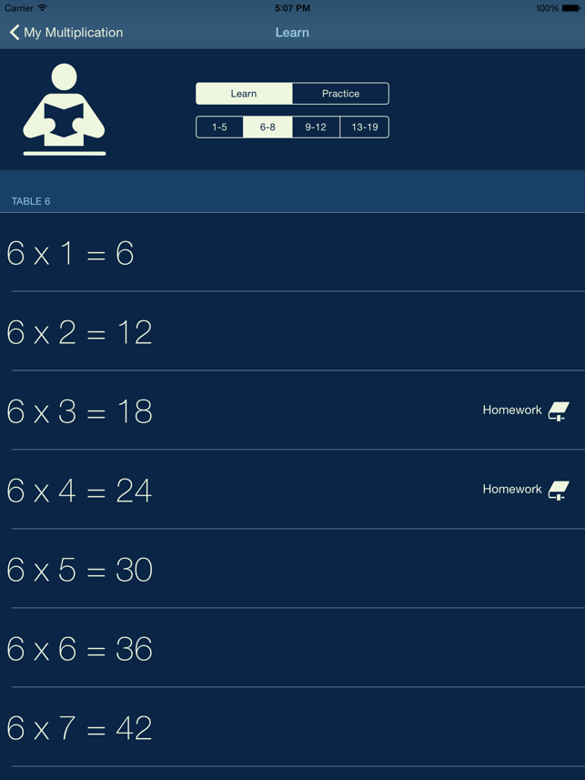 ‎My Multiplication - times tables Screenshot