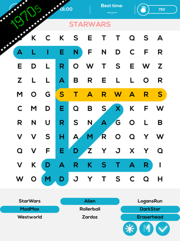 Screenshot #6 pour Sci-Fi Movie Word Search Unlimited Free Puzzle