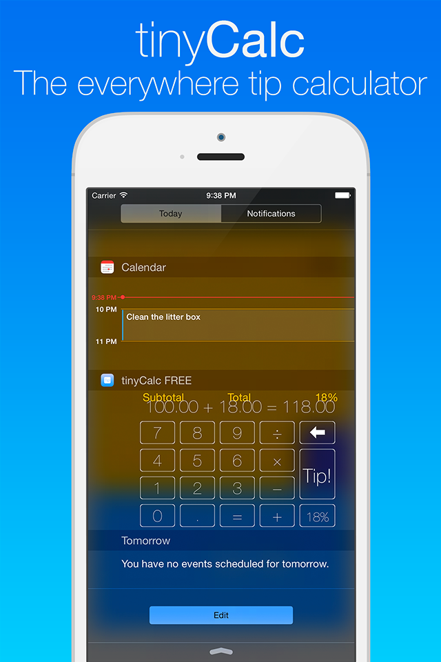 tinyCalc FREE - Tip Calculator