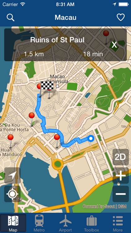 Macau Offline Map - City Metro Airport screenshot-3