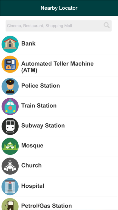 Nearby Locator - Place Finder Screenshot 1 - AppWisp.com Nearby Locator - Place Finder Screenshot 1 - AppWisp.com