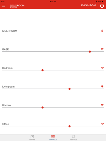 Thomson Multiroom System iPad screenshot 1 - Music app
