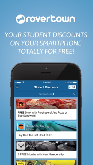 RoverTown Student Discounts for College(圖1)-速報App