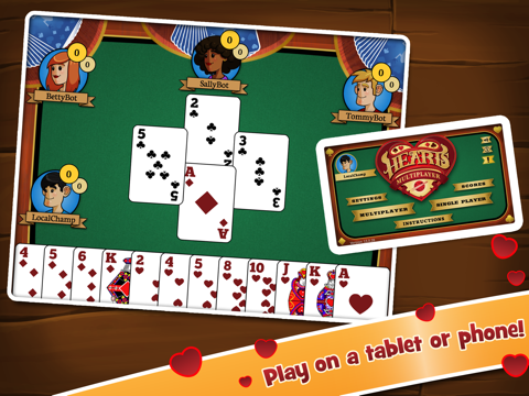Screenshot #6 pour Hearts Multiplayer HD