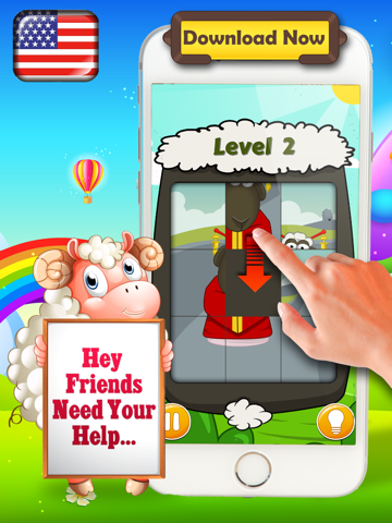 15 Puzzle Sheep Free Classic Sliding Tiles game! - Hard Version