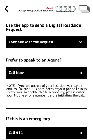 Audi Roadside Assistance screenshot 4