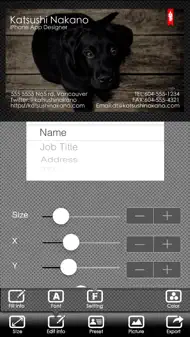 BusinessCardDesigner - Business Card Maker, Skaper, redaktør, maler, Design med PDF, AirPrint og e-postfunksjonen iphone bilder 1