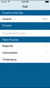 Crossword Fill-In Puzzle - Daily FLN screenshot