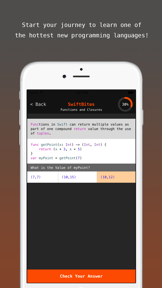 SwiftBites - Learn How to Code in Swift with Interactive Mini Lessons screenshot